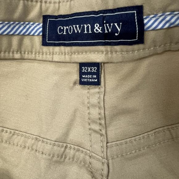 Crown and Ivy Motion Flex Tan Straight Fit 34x32 - Picture 3 of 9